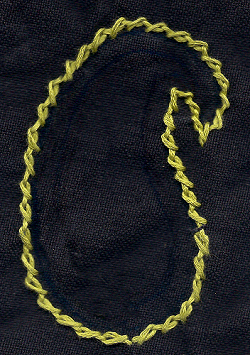 Indian heritage  embroidery stitches  twisted chain stitch  by sumathi Indian heritage  embroidery stitches  twisted chain stitch  by sumathi