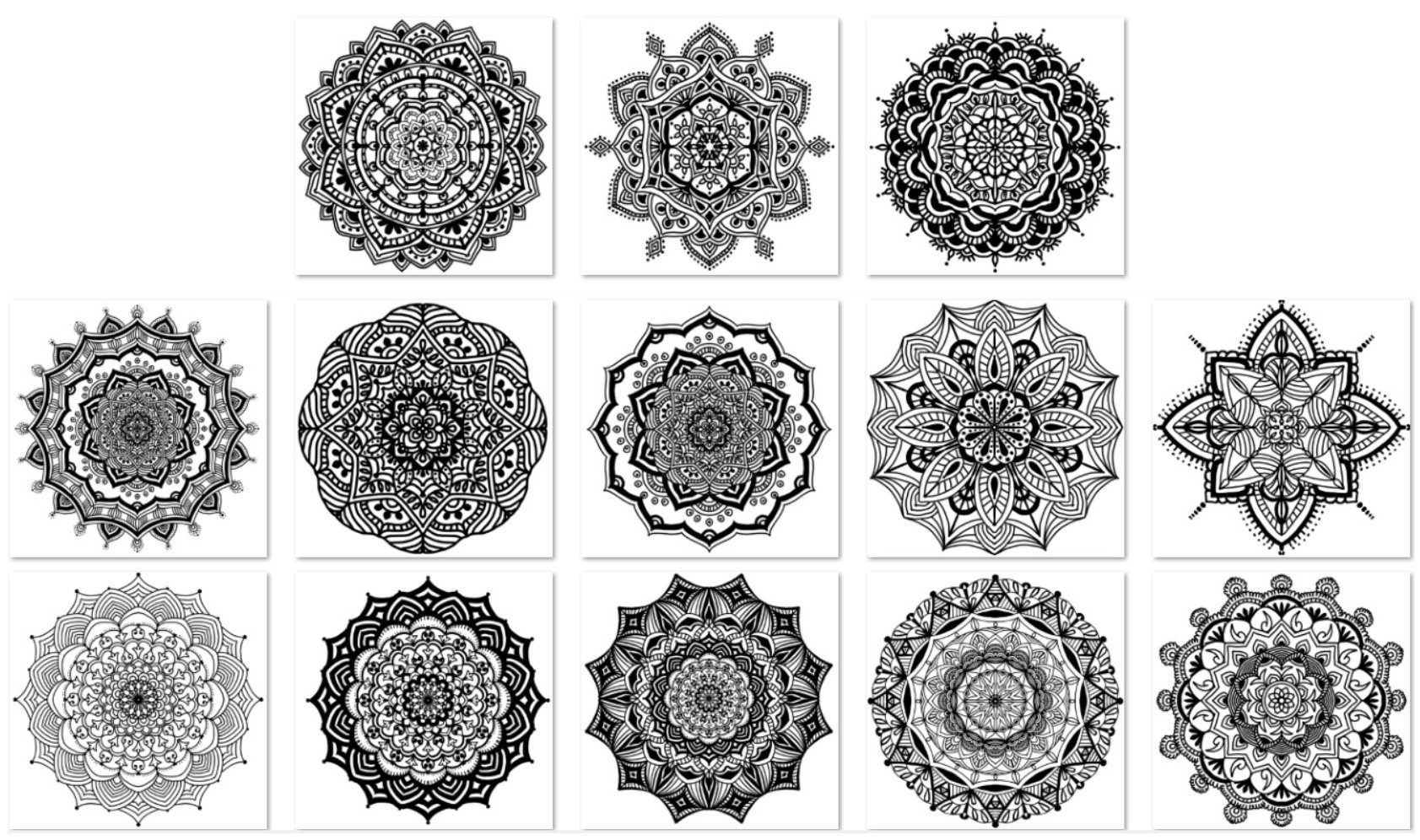 Digital Mandala designs