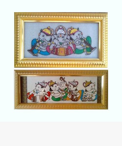Indian Heritage - Glass paintings and sketches by Rajan
