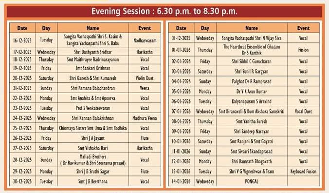 Sastra Satsangh Margazhi Mela 2025