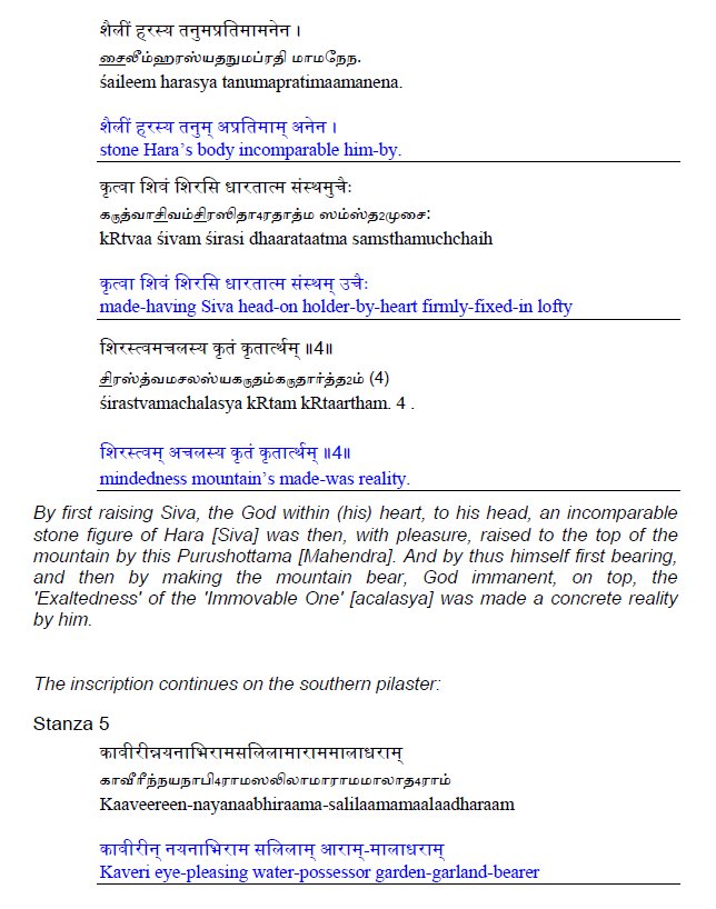 Gangadhara Relief Sculpture - inscriptions